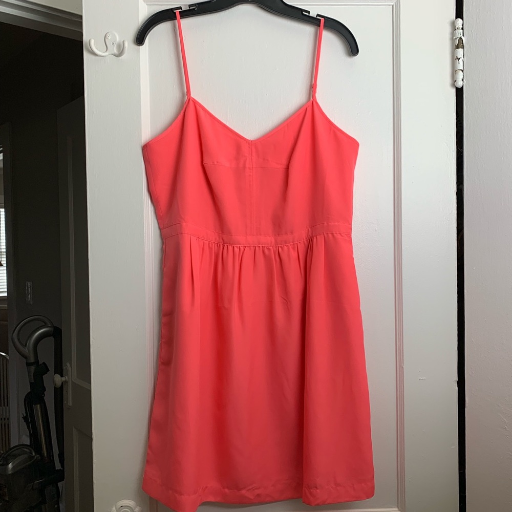 JCrew NWOT Coral Sleeveless Baby Doll Dress Sz 12